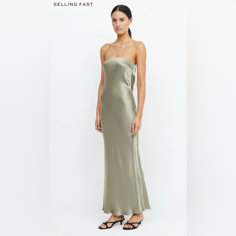 MOON DANCE STRAPLESS DRESS - SAGE